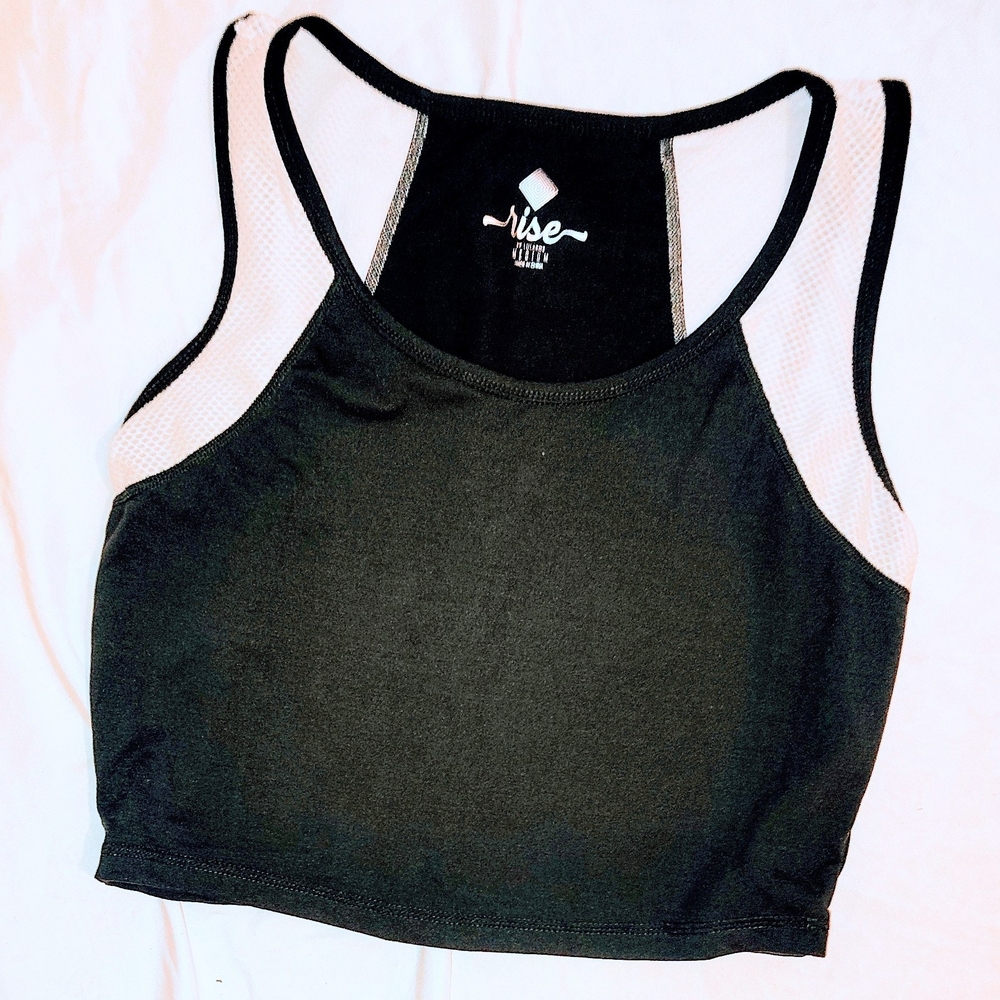 Black and White Crop Top